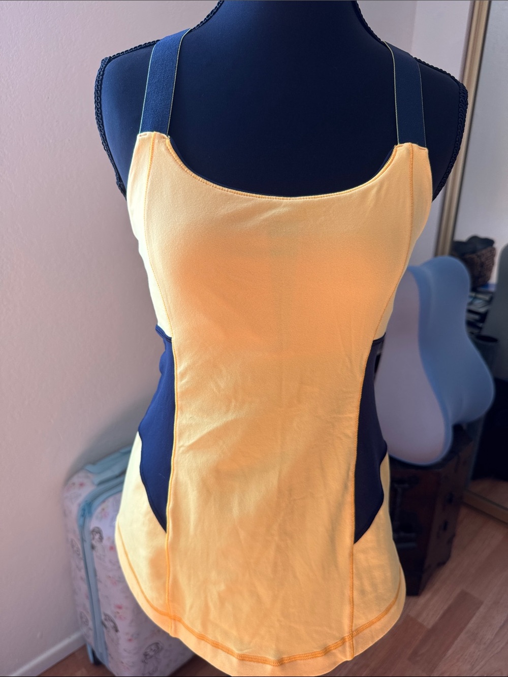 lululemon athletica Yellow and Navy Girls' One-Piece Tank